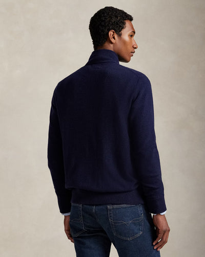 Ralph Lauren Wool Full-Zip Jumper | Hunter Navy