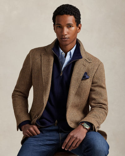 Ralph Lauren Wool Full-Zip Jumper | Hunter Navy