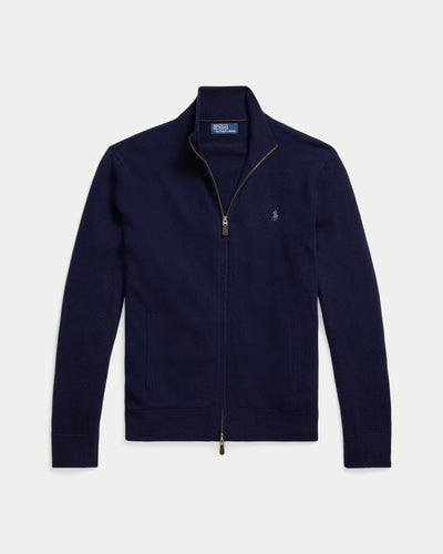 Ralph Lauren Wool Full-Zip Jumper | Hunter Navy