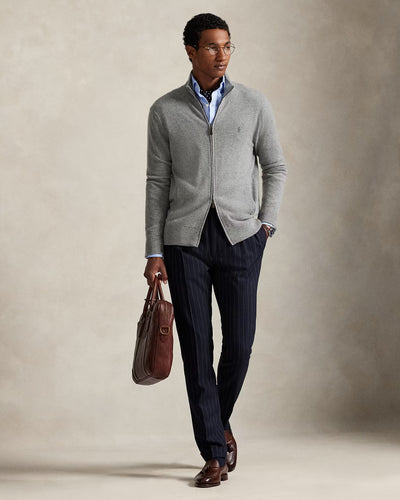 Ralph Lauren Wool Full-Zip Jumper | Grey