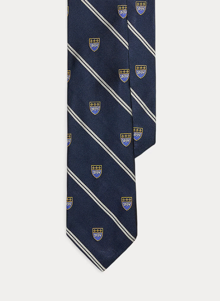 Ralph Lauren Striped Silk Club Tie | Navy