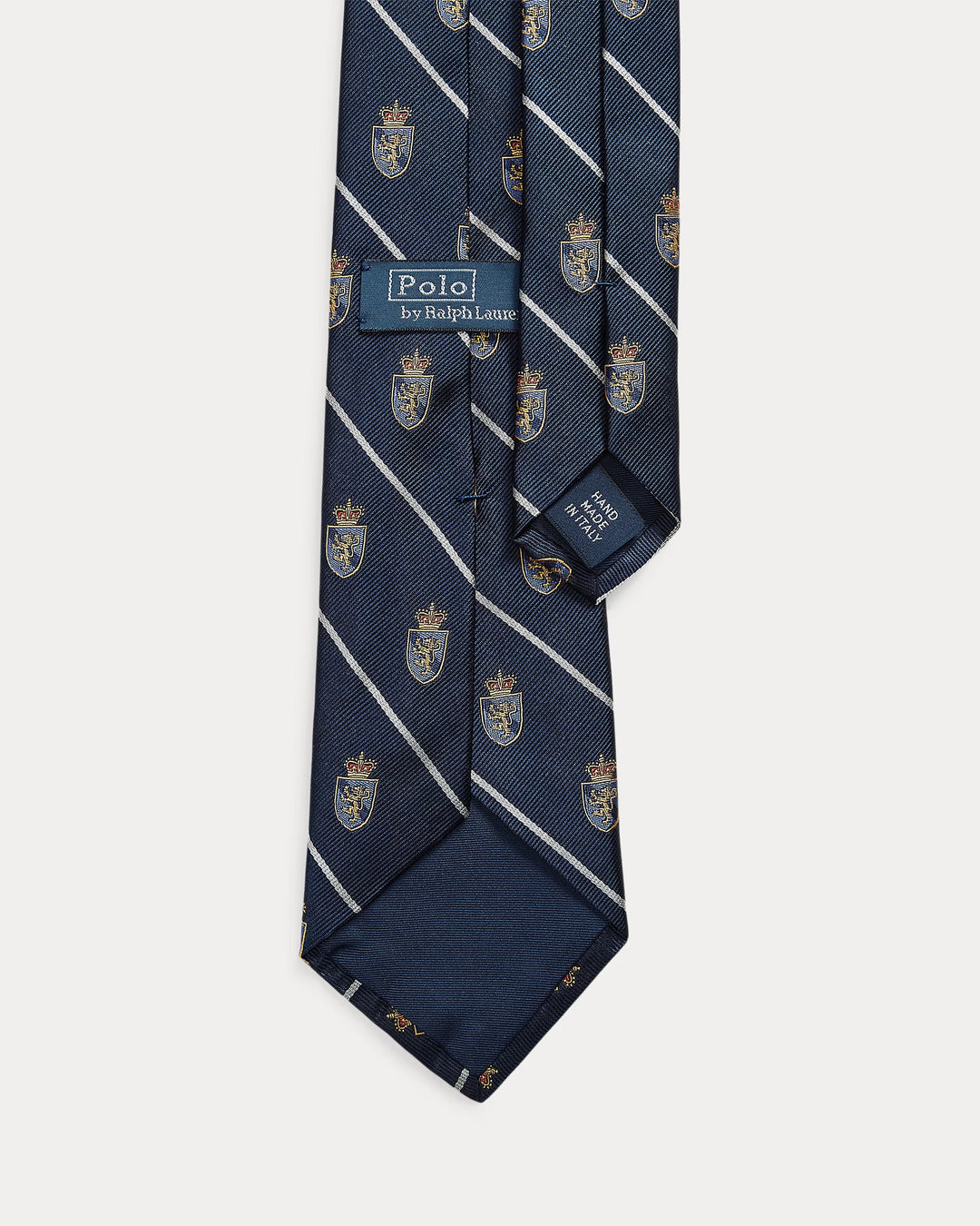 Ralph Lauren Striped Silk Repp Club Tie | Navy