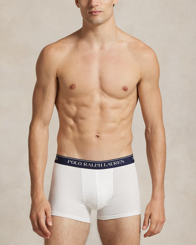 Ralph Lauren Classic Stretch-Cotton Trunk 3-Pack | Red/White/Navy