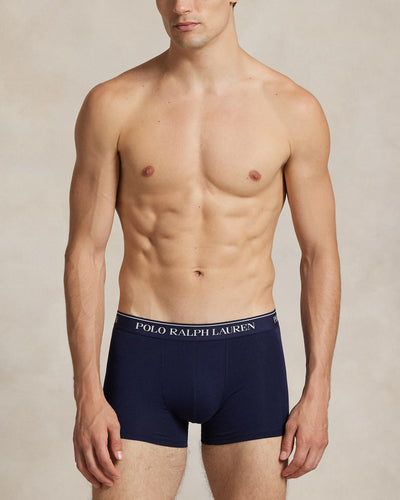 Ralph Lauren Classic Stretch-Cotton Trunk 3-Pack | Red/White/Navy