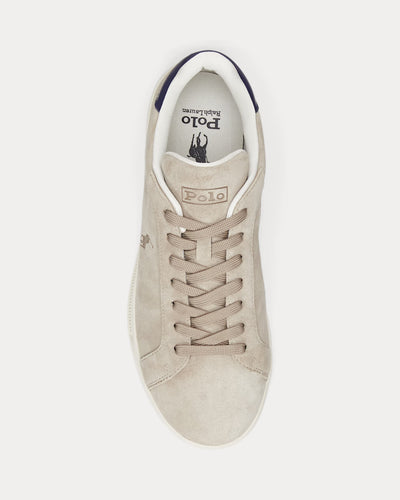 Ralph Lauren Heritage Court II Suede Trainer | Milkshake/Navy