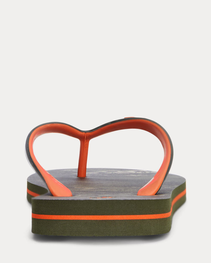 Ralph Lauren Women's Bolt Print Flip-Flop | Orange Scenic