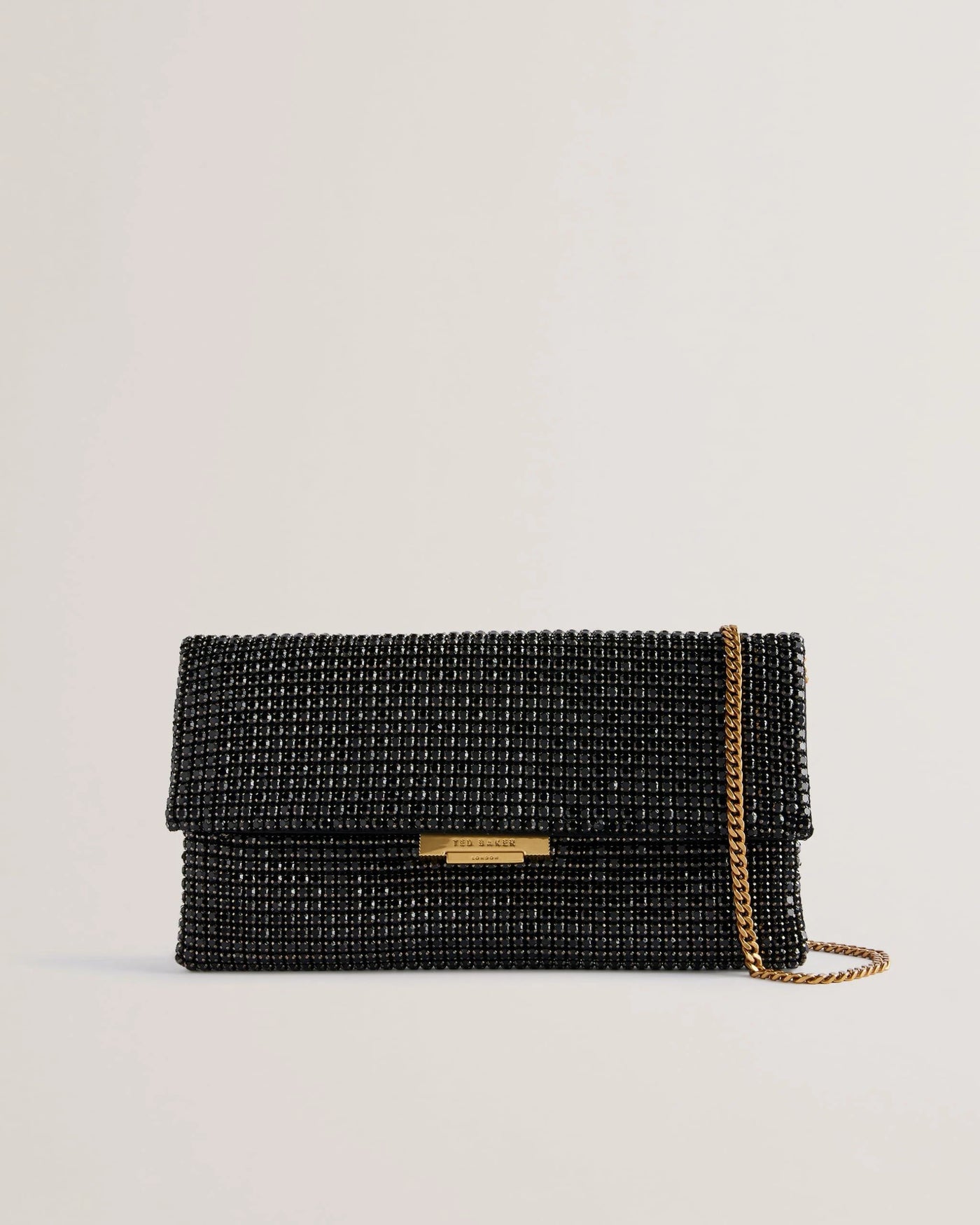 Ted Baker Kristn Crystal Long Fold Over Crossbody Bag | Black