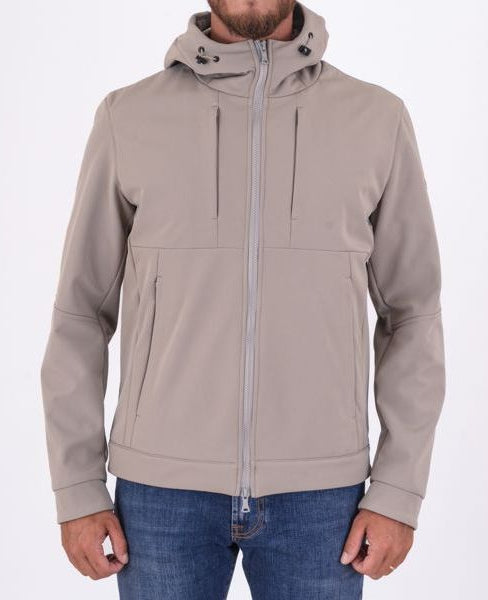 Paul & Shark Re-shark shell Save the Sea Jacket with Moon Badge | Beige