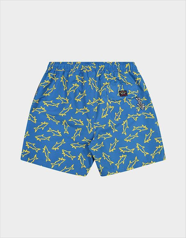 Paul & Shark Save the Sea Swim Shorts Shark Print | Blue