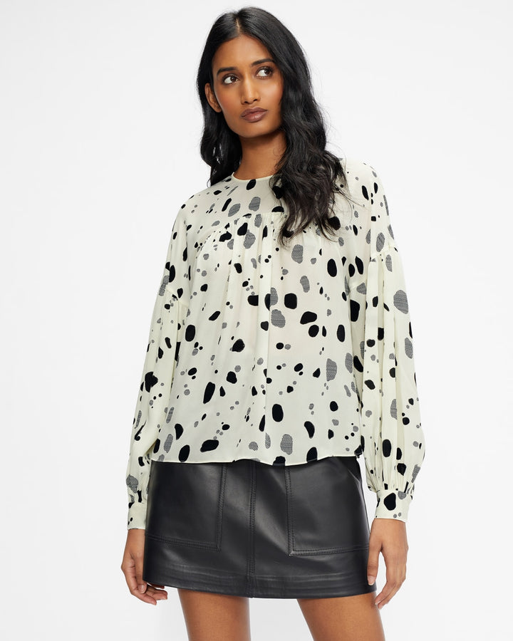Ted Baker Dannica Yoke Detail Top | Natural