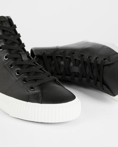 Ted Baker Kimyil Leather Colour Drench High Top Vulc Trainer | Black