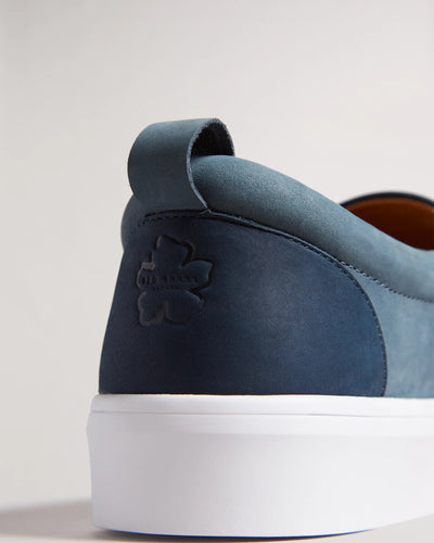Ted Baker Simmon Nubuck Casual Elastic Trainers | Navy