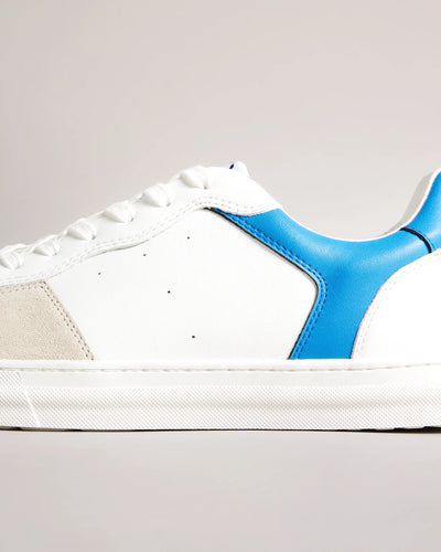 Ted Baker Barkerl Leather and Suede Trainers | Blue