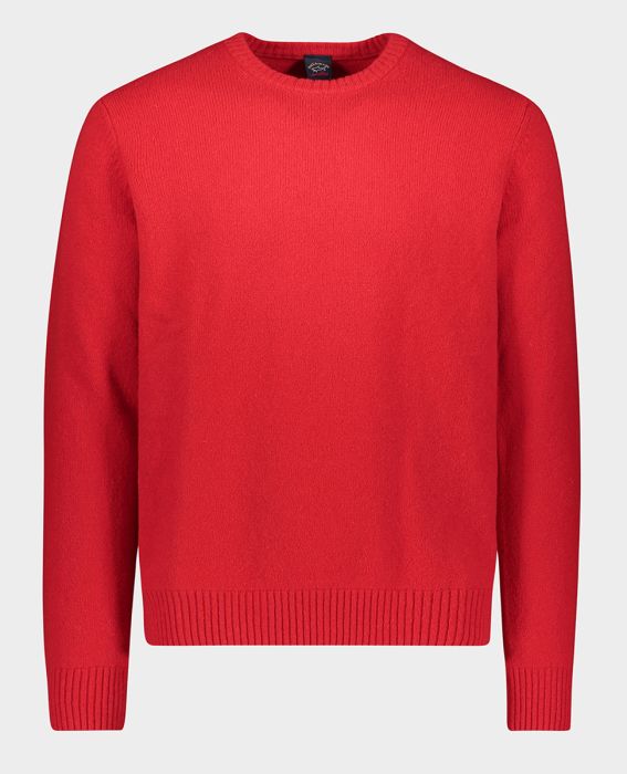 Paul & Shark Sweater Color of Shetland Ecowool Crew Neck | Red
