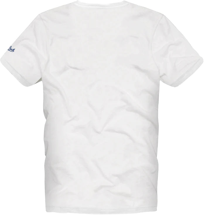 MC2 Saint Barth Cotton T-shirt with Aperol Spritz Venice Print | White