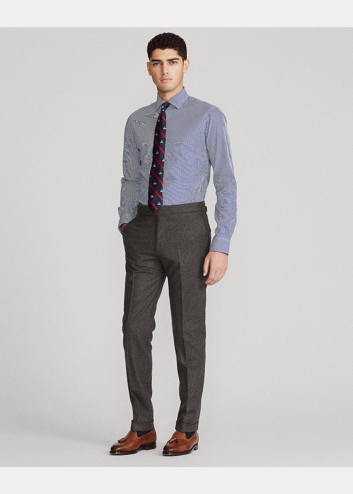Ralph Lauren Regent Slim Fit Striped Poplin Shirt | Royal/White