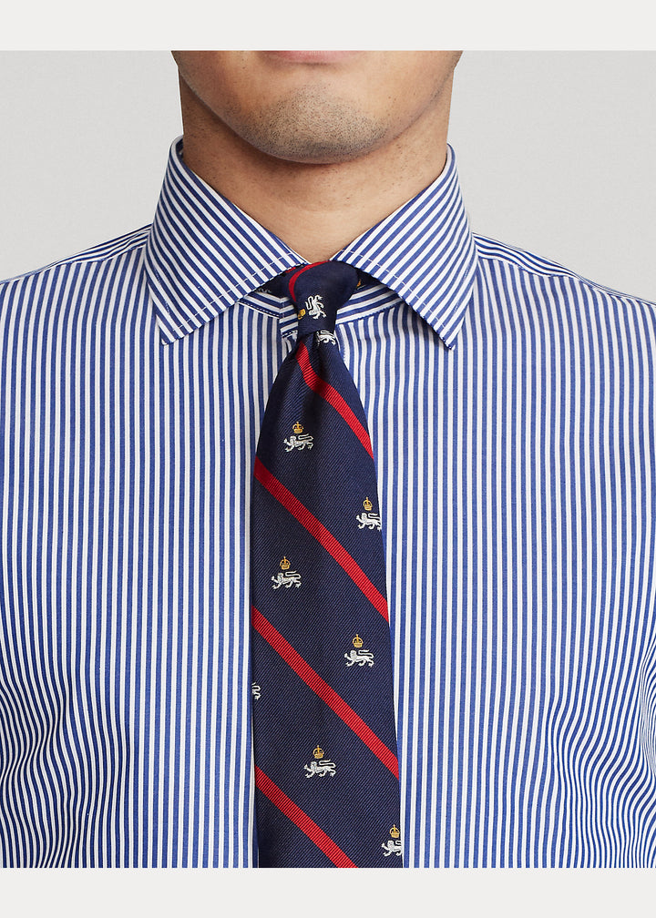 Ralph Lauren Regent Slim Fit Striped Poplin Shirt | Royal/White