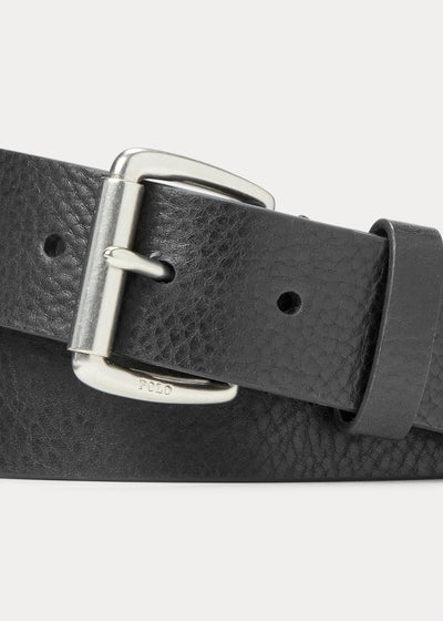 Ralph Lauren Tumbled Leather Belt | Black