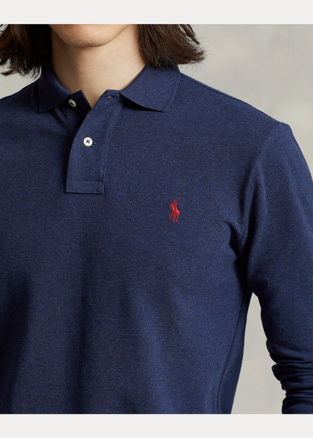 Ralph Lauren Custom Slim Fit Mesh Polo Shirt | Spring Navy