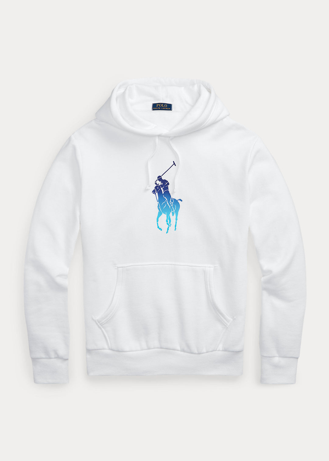 Ralph Lauren Ombré Big Pony Fleece Hoodie | White
