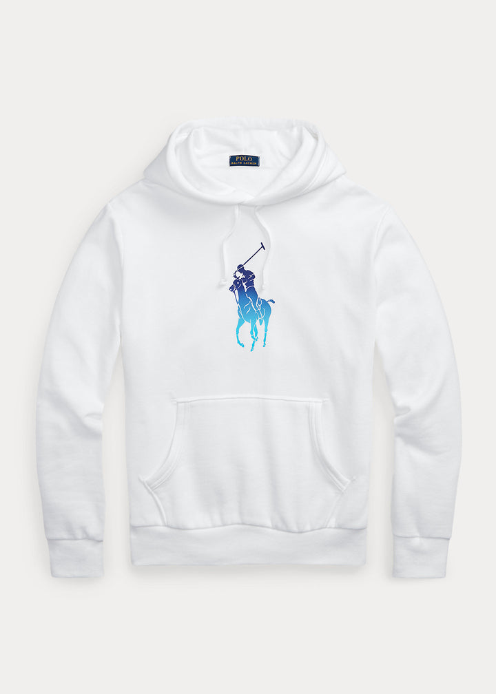 Ralph Lauren Ombré Big Pony Fleece Hoodie | White